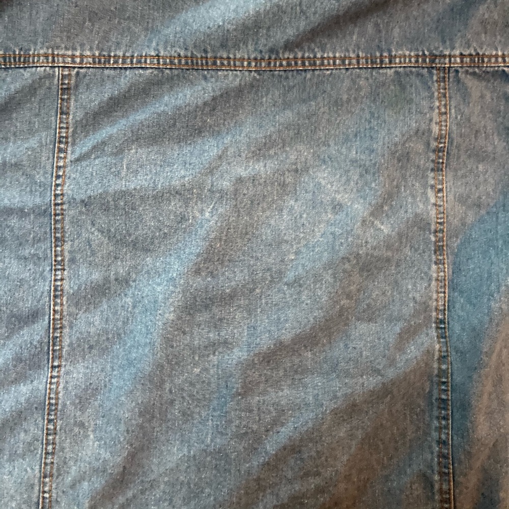 Sport Savvy Vintage Denim Jacket W/ Purple Sleeves - Picture 6 of 9